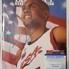 Grant Hill PSA DNA COA Full Magazine BECKETT signed Detroit Pistons Commentator