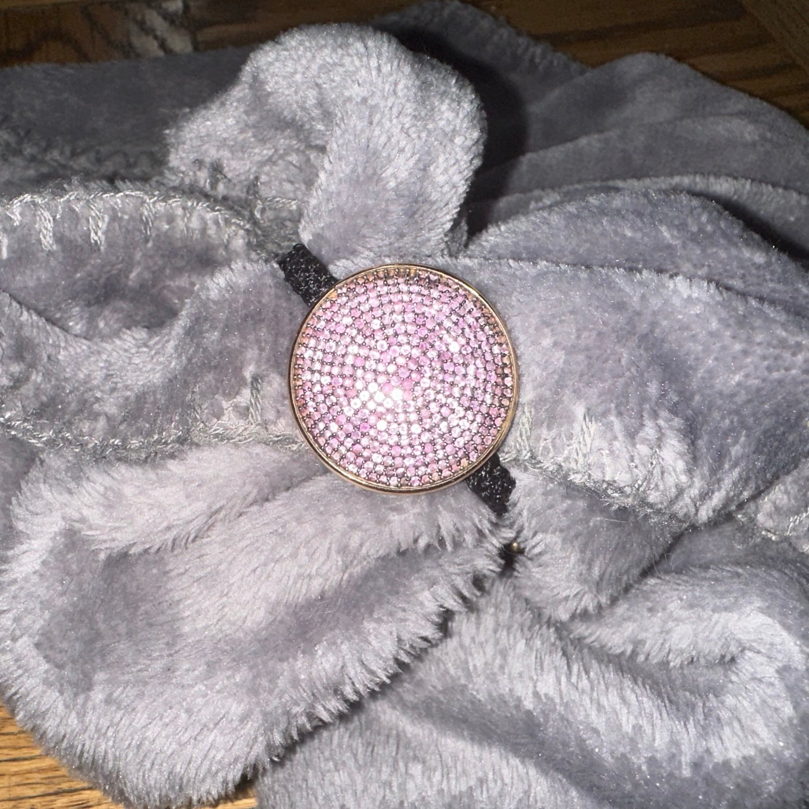 Gold & Pink Semi Precious Stone Adjustable bracelet