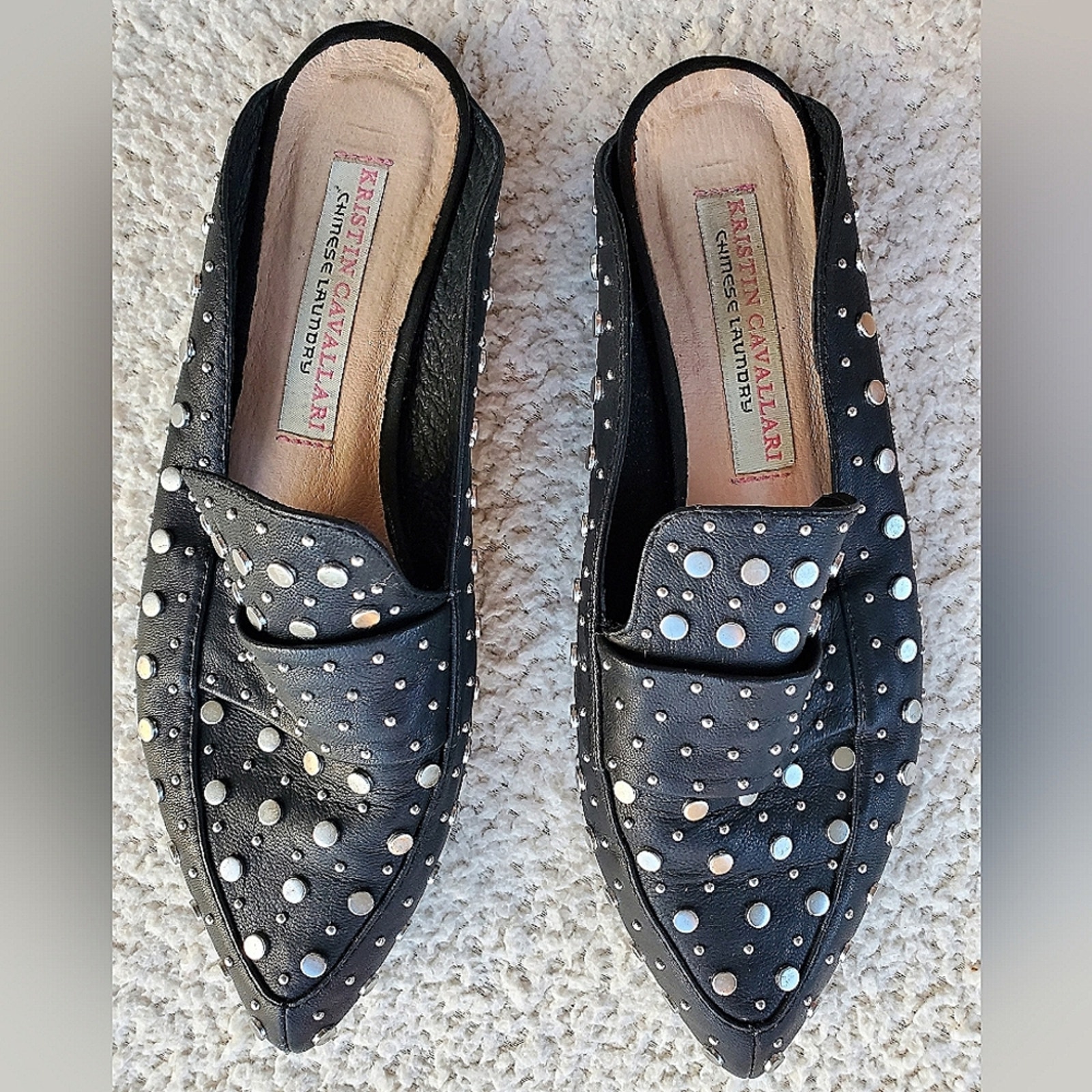 Kristin Cavallari Charlie x Chinese Laundry Studded Women's Mules Flats