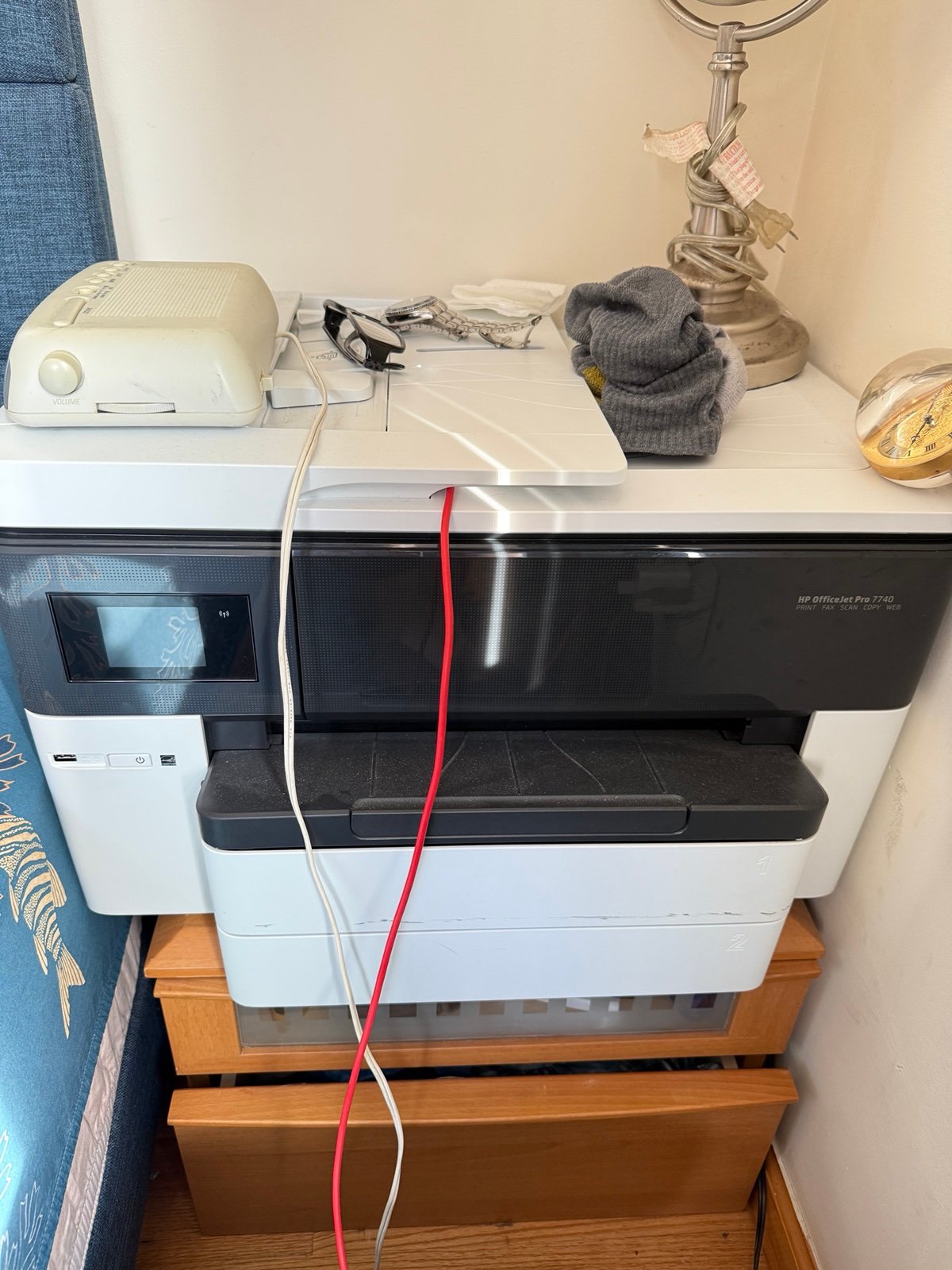 HP OfficeJet Pro 7740 Wide Format All-in-One Printer - White Tested Working Scan