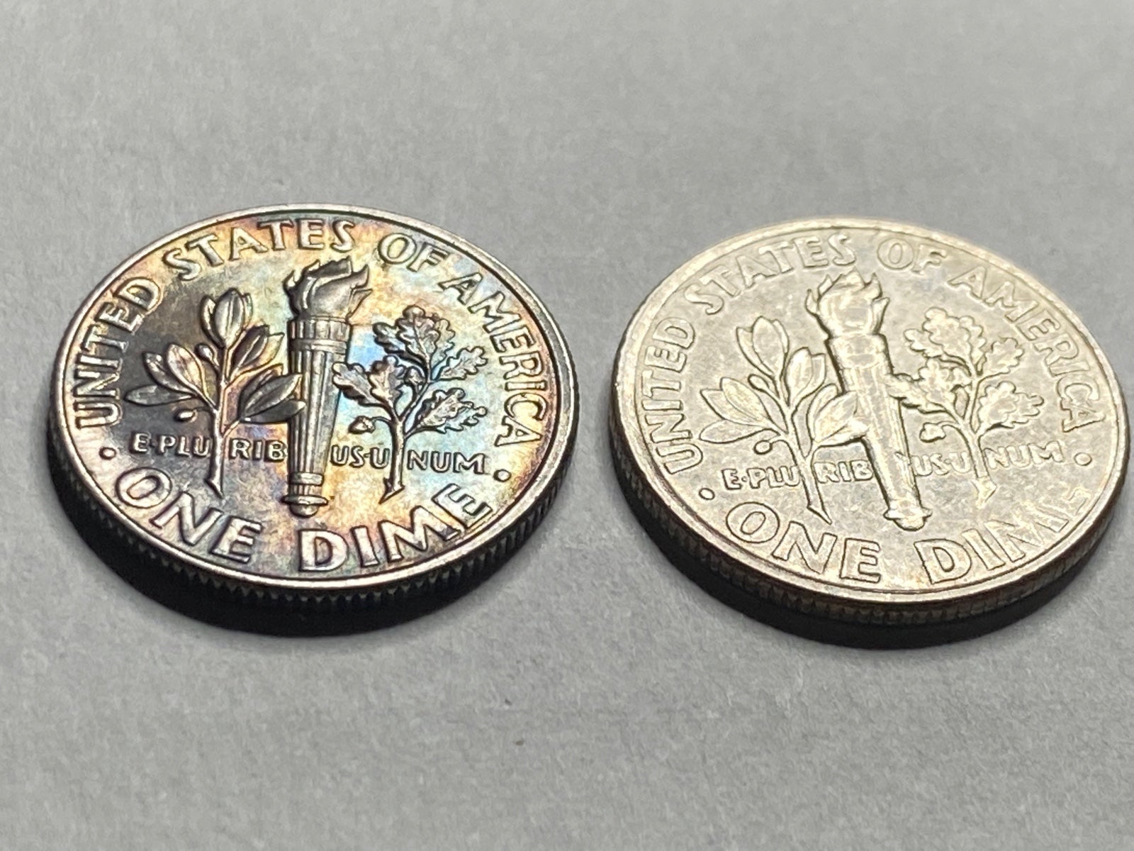 2018 P Roosevelt Dime Mega Toned Beautiful Luster
