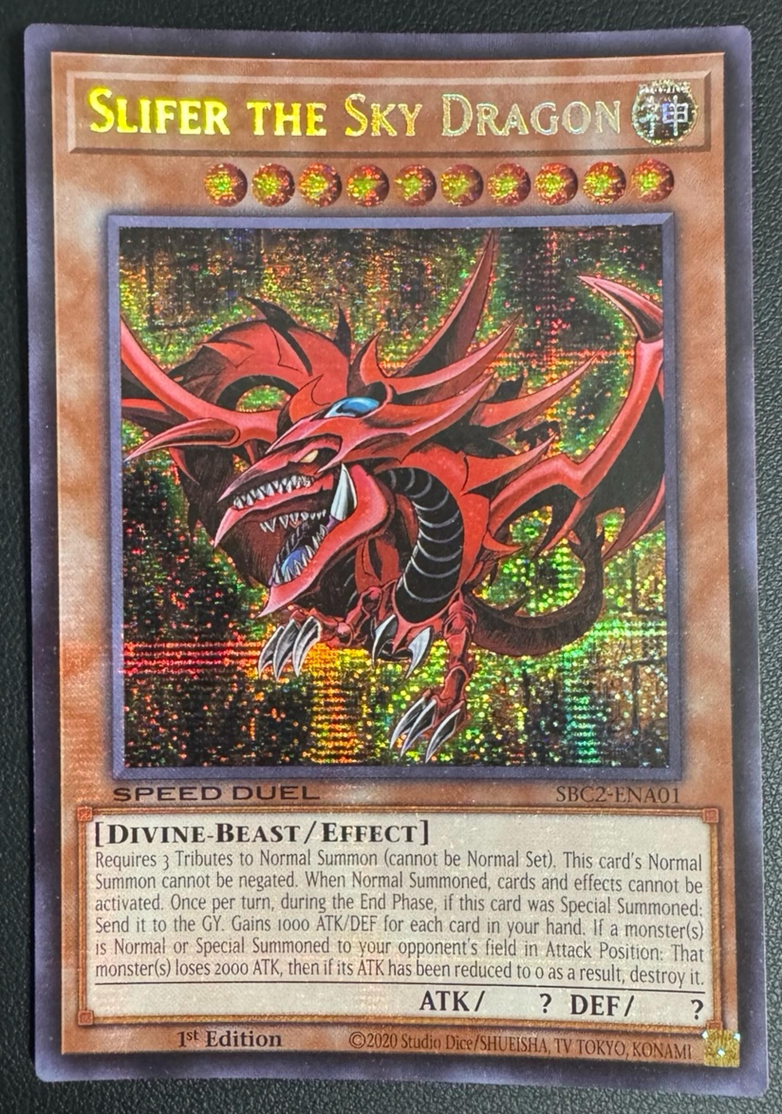Yu-Gi-Oh! TCG Slifer the Sky Dragon SBC2-ENA01, Prismatic Secret Rare Speed Duel