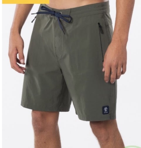 RIP CURL SEARCHERS LAYDAY BOARD SHORTS DARK OLIVE SIZE 34