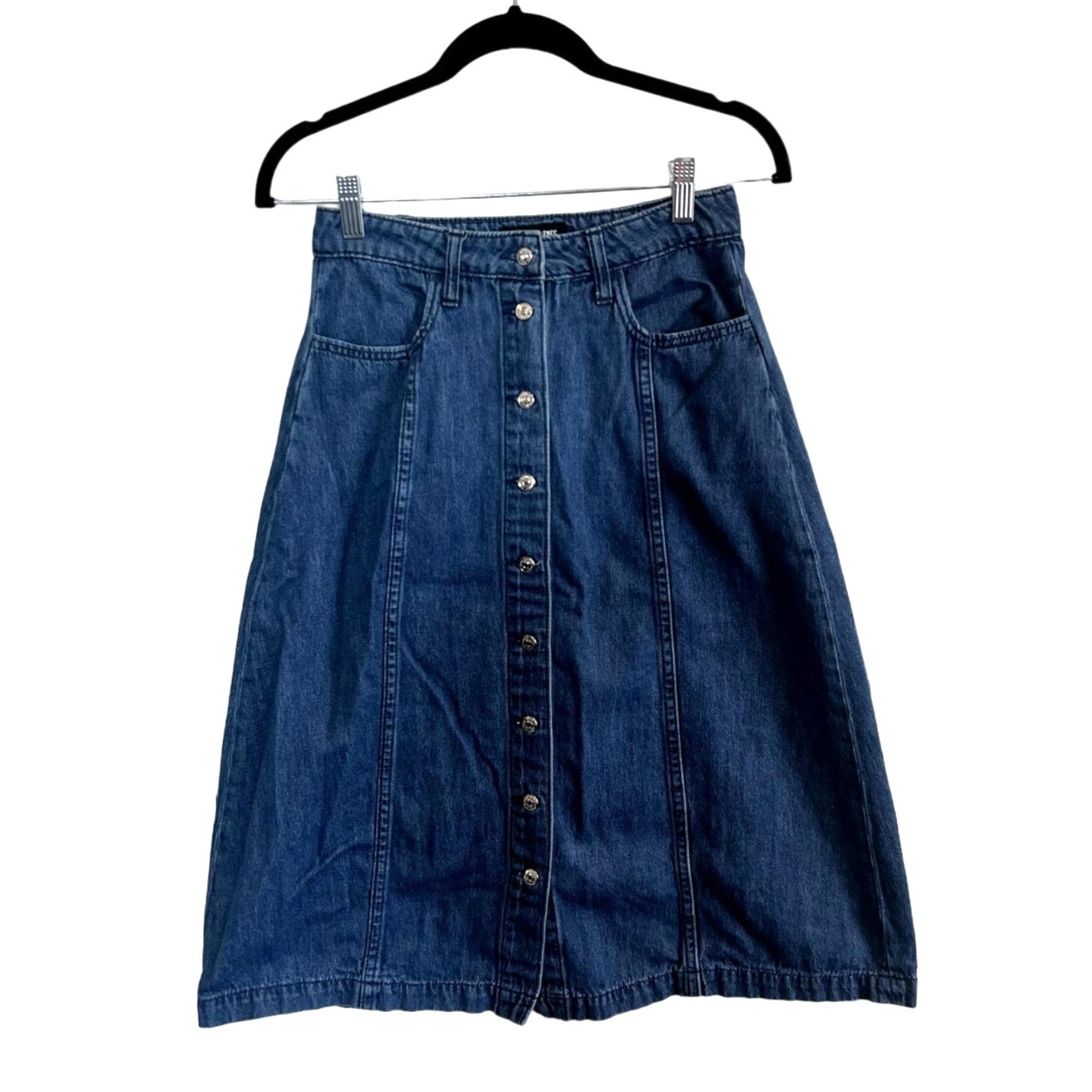 Juicy Couture | Vintage Y2K Button Down A-Line Denim Skirt Size 26