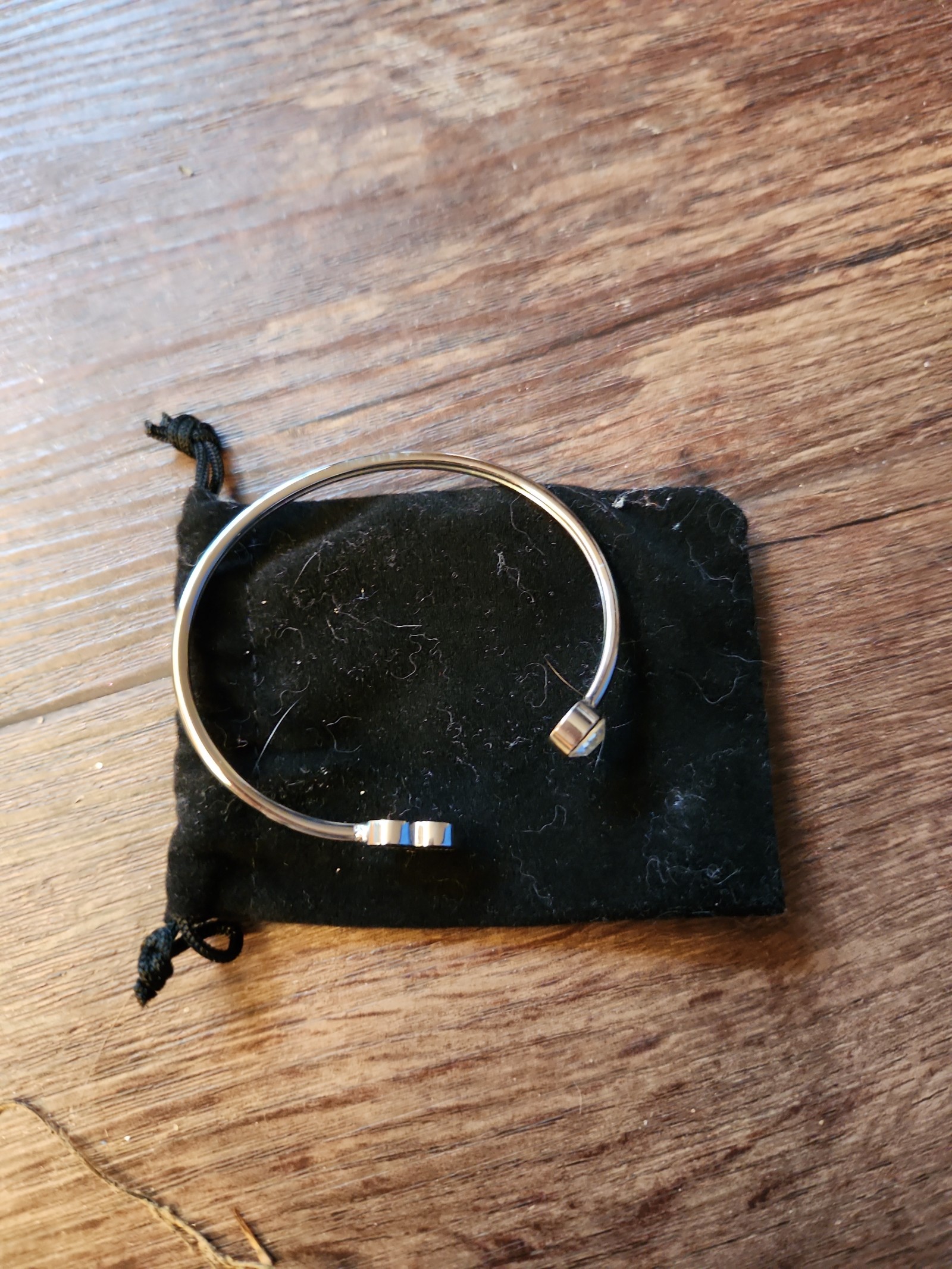 Sterling Silver Bracelet with Gem
