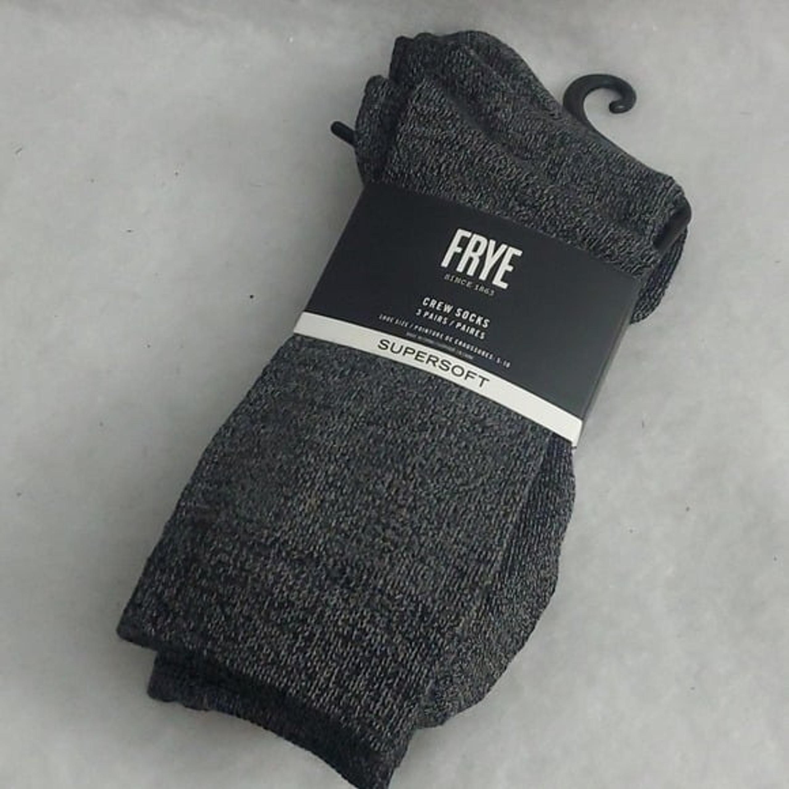 Frye Supersoft Gray Womens Crew Sock - 3-Pack