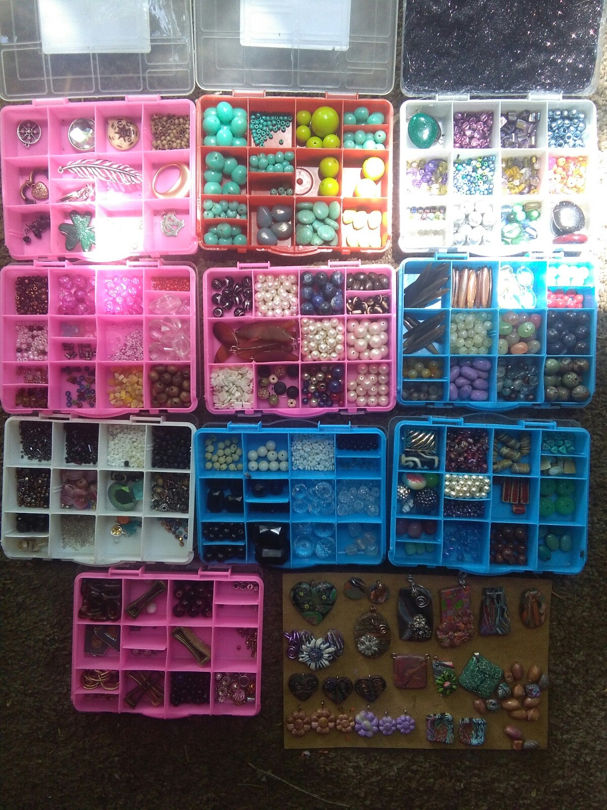 Precious stonebead and bead lot