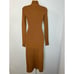ASTR The Label Hi Slit Turtleneck Long Sweater Tan Women's XS New