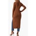 ASTR The Label Hi Slit Turtleneck Long Sweater Tan Women's XS New