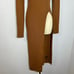 ASTR The Label Hi Slit Turtleneck Long Sweater Tan Women's XS New