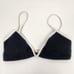 L*Space Helena Bikini Top in Black Cream Size Medium V Wired Front NWT