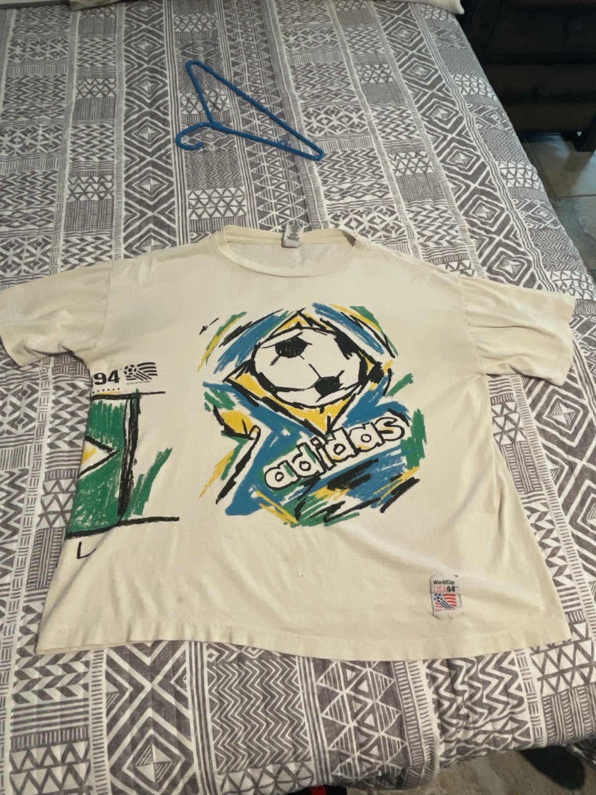 Vintage World Cup USA 1994 Soccer Brazil Adidas Tee | Size M