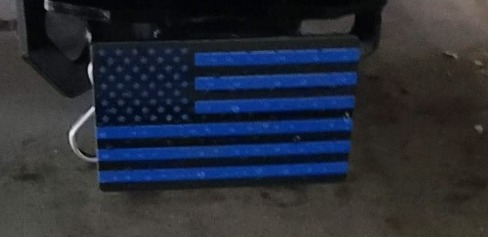 US American Flag Chrome Emblem Trailer Metal Hitch Cover Fits 2 Receiver
