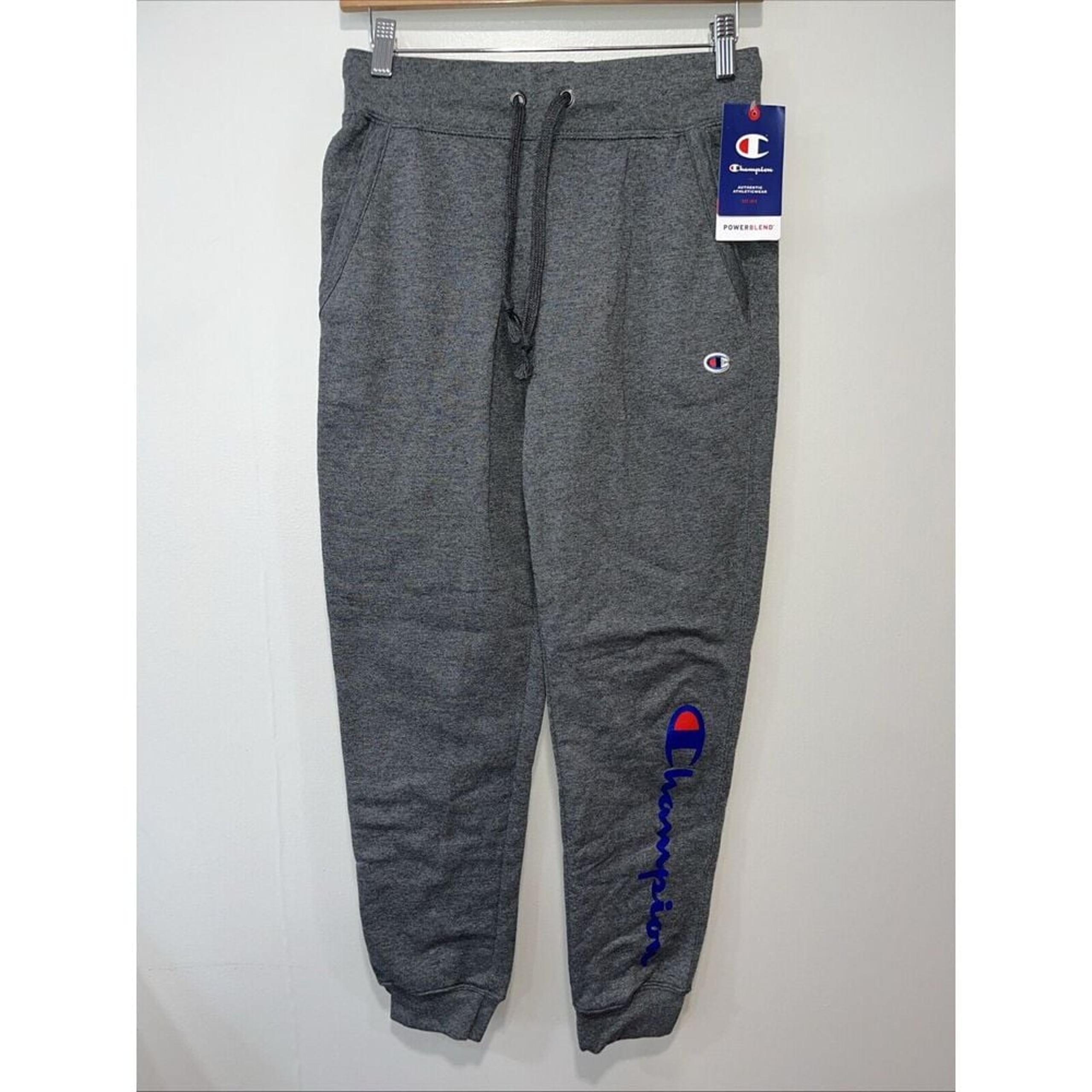 Champion women's fleece sweatpants gray activewear size small NWT