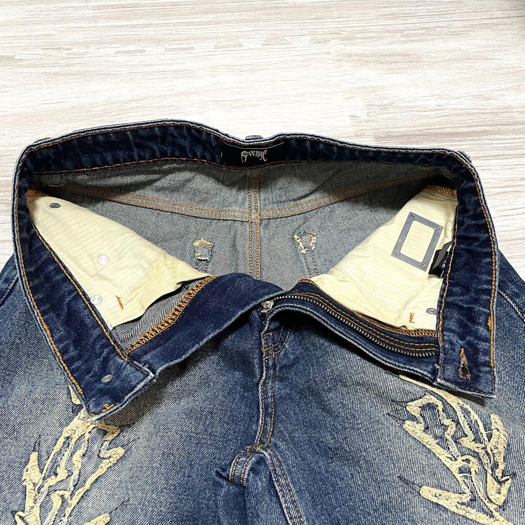 REVENGE THORN DENIM SHORTS (COPPER) リベンジ REVENGE THORN DENIM SHORTS (COPPER) Casual shorts