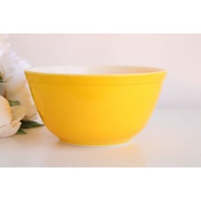 Vintage 1960s 1970s Pyrex #402 Yellow Daisy Mixing Bowl,1.5 Quart Retro Kitchen