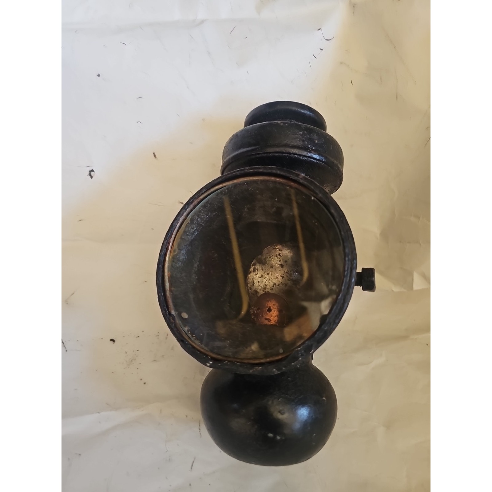 VTG ANTIQUE MODEL T FORD KEROSENE OIL COWL LIGHT LAMP RAT ROD RED 1916 - 1920s