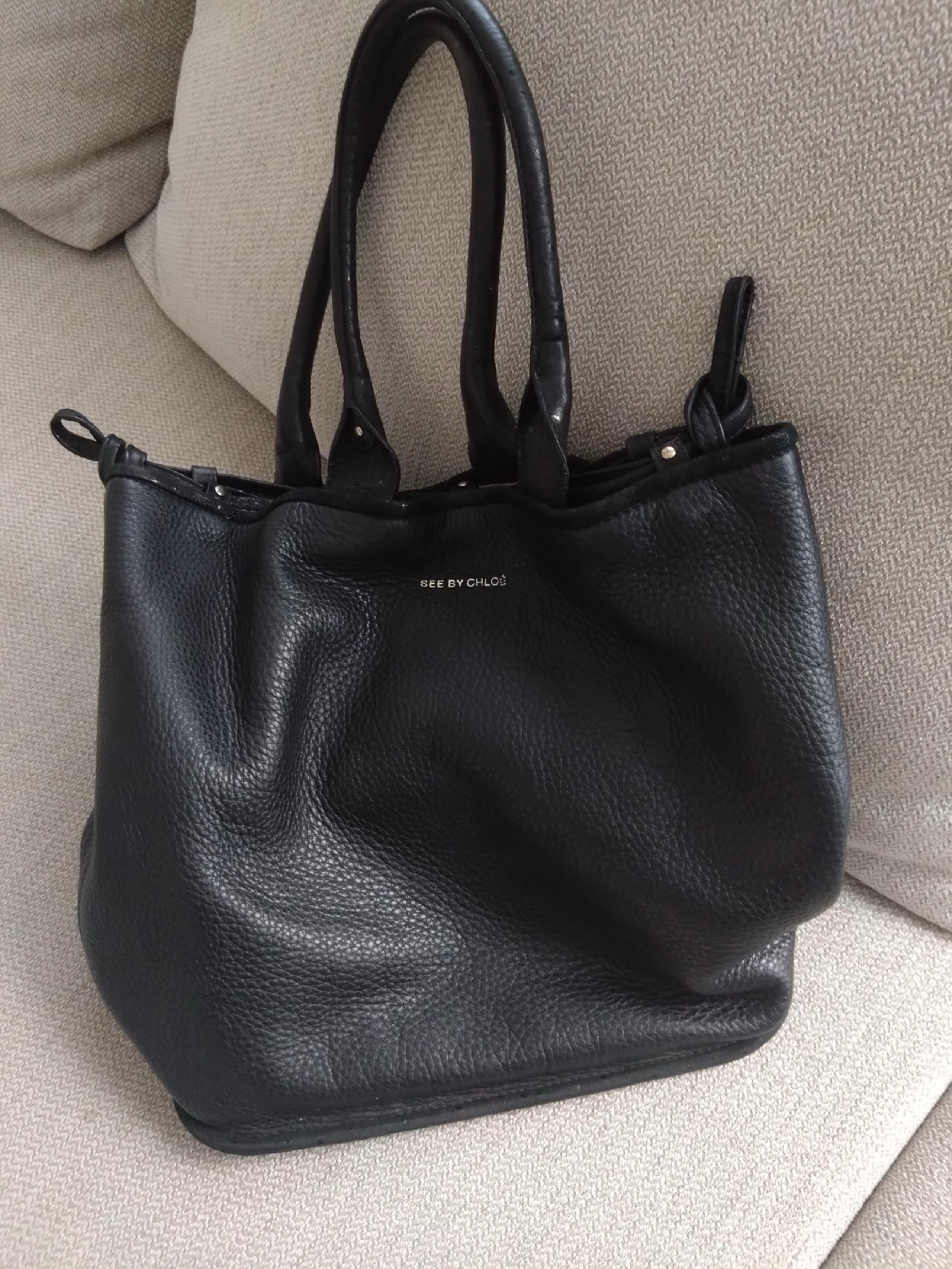 See by Chloe Black Leather Tote Bag
