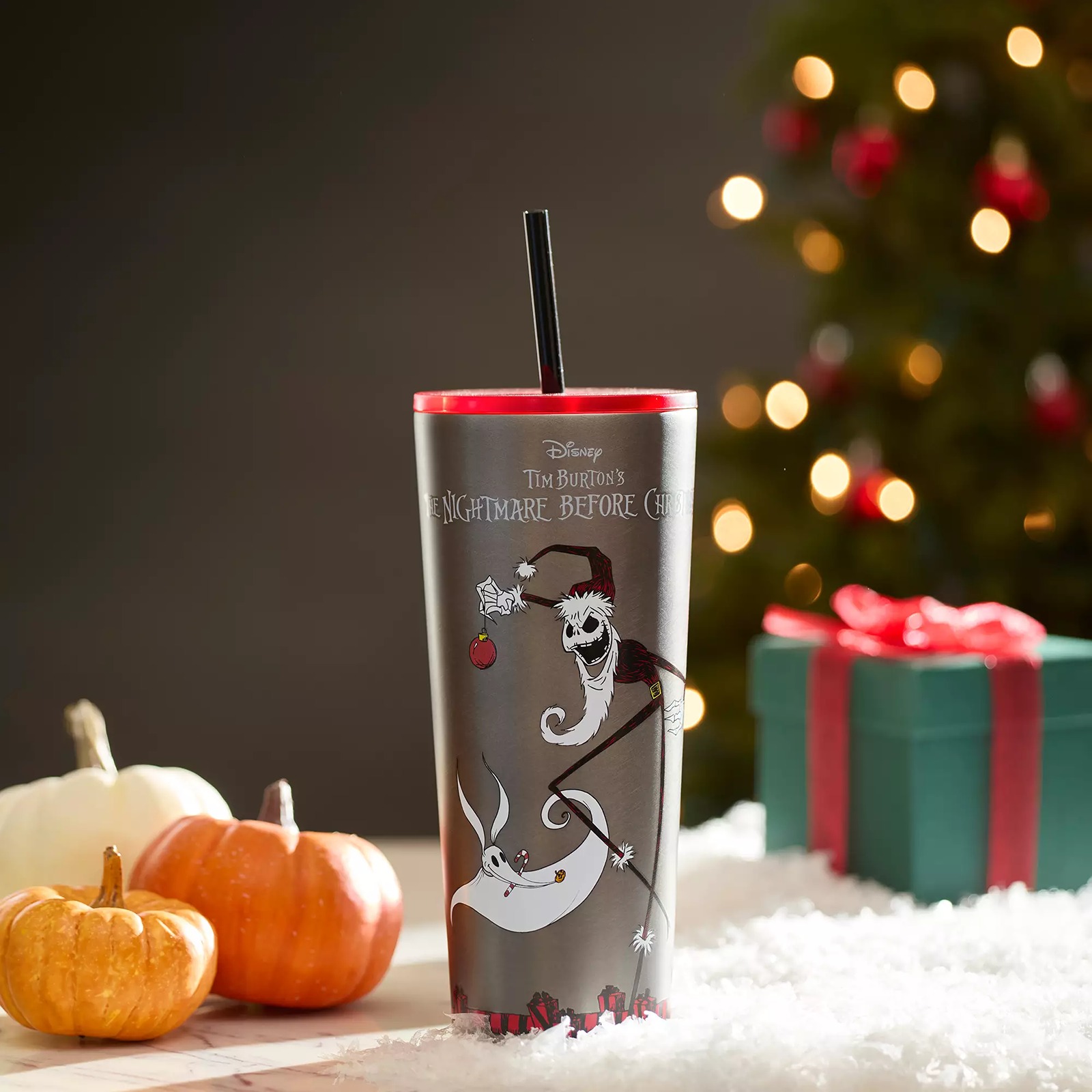 The Nightmare Before Christmas Stainless Steel Starbucks Tumbler with Straw