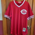 Mitchell & Ness Barry Larkin 1990 Mesh BP Cincinnati Reds Jersey