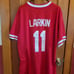 Mitchell & Ness Barry Larkin 1990 Mesh BP Cincinnati Reds Jersey