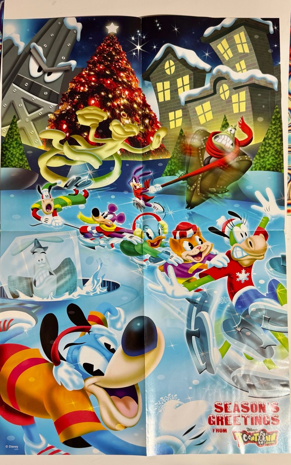 Disney’s Toontown O/L Newsletter Dec/Jan ‘08 featuring “Seasons Greetings”poster