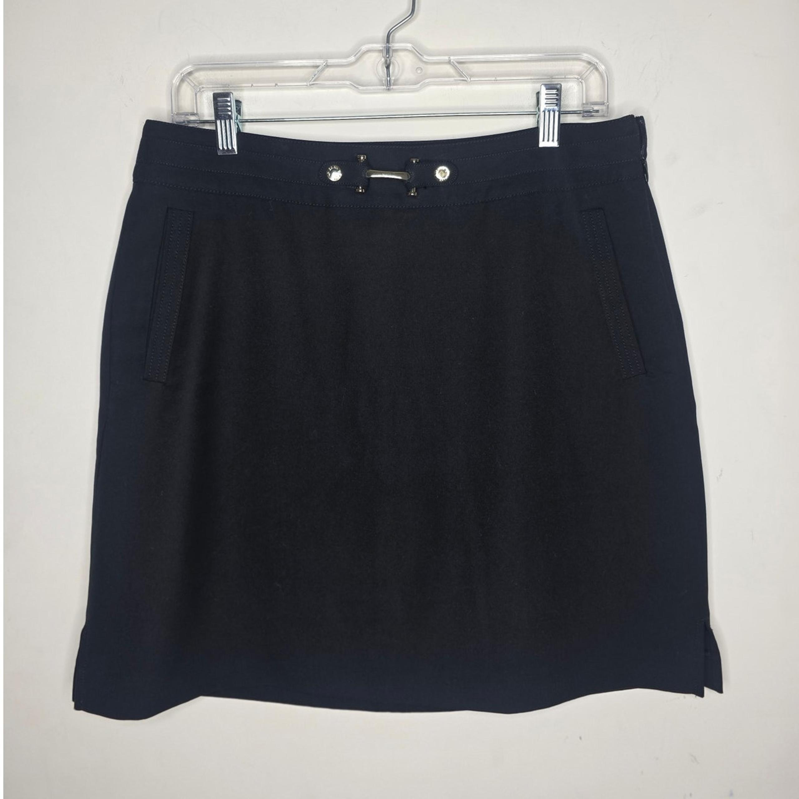 EP Pro black athletic golf skort skirt with gold hardware - 10 - pickleball