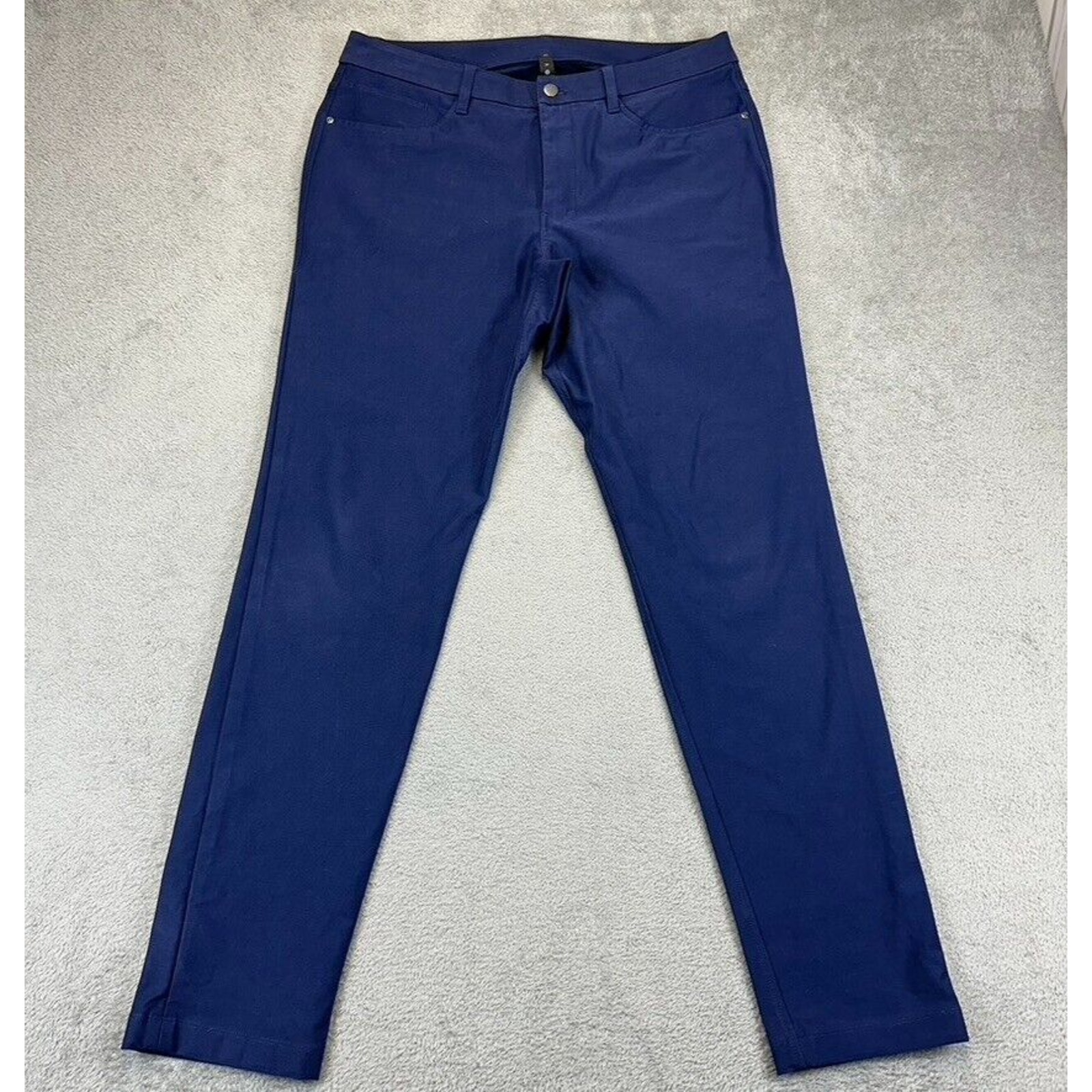 LULULEMON ABC Slim Fit Utilitech Pants Blue Jeans Stretch Denim Mens 34x32