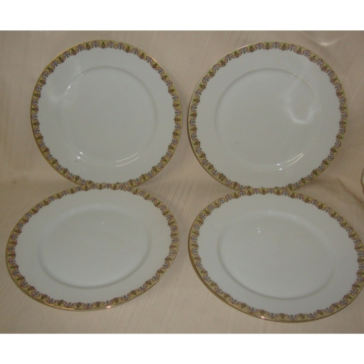 (4) Wm Guerin & Co. Limoges France Set of 4 DINNER PLATES