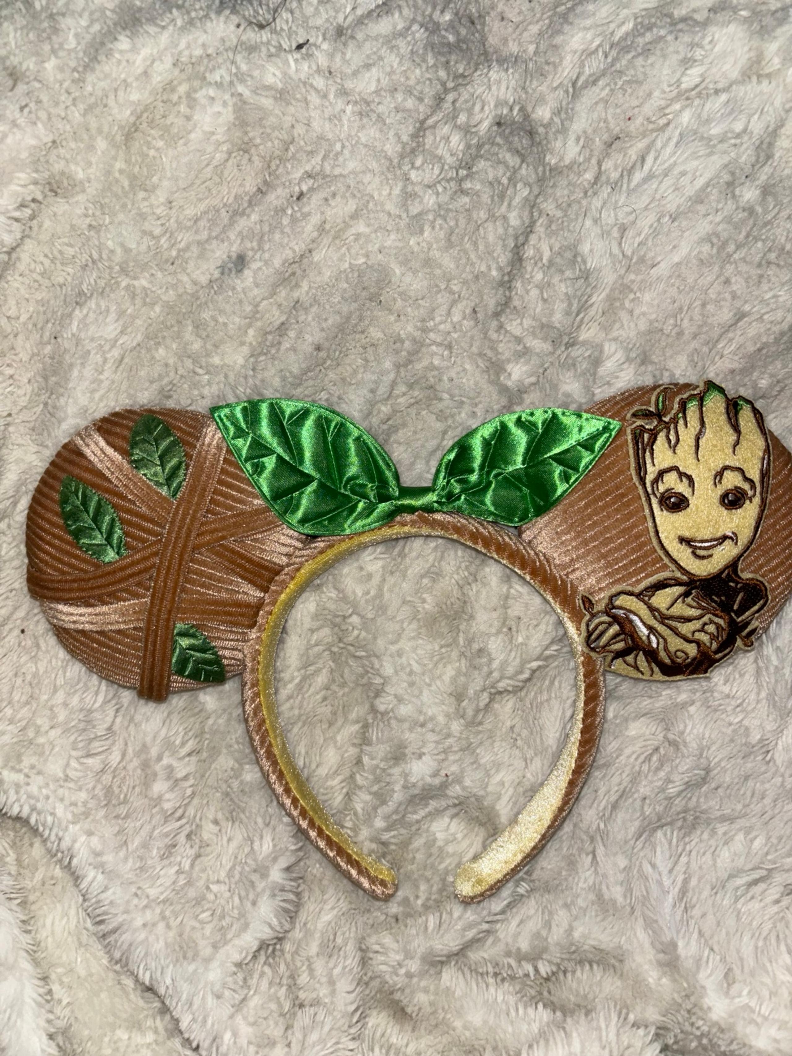 Disney Marvel I Am Groot Minnie Mouse Ears Headband Guardians Of The Galaxy