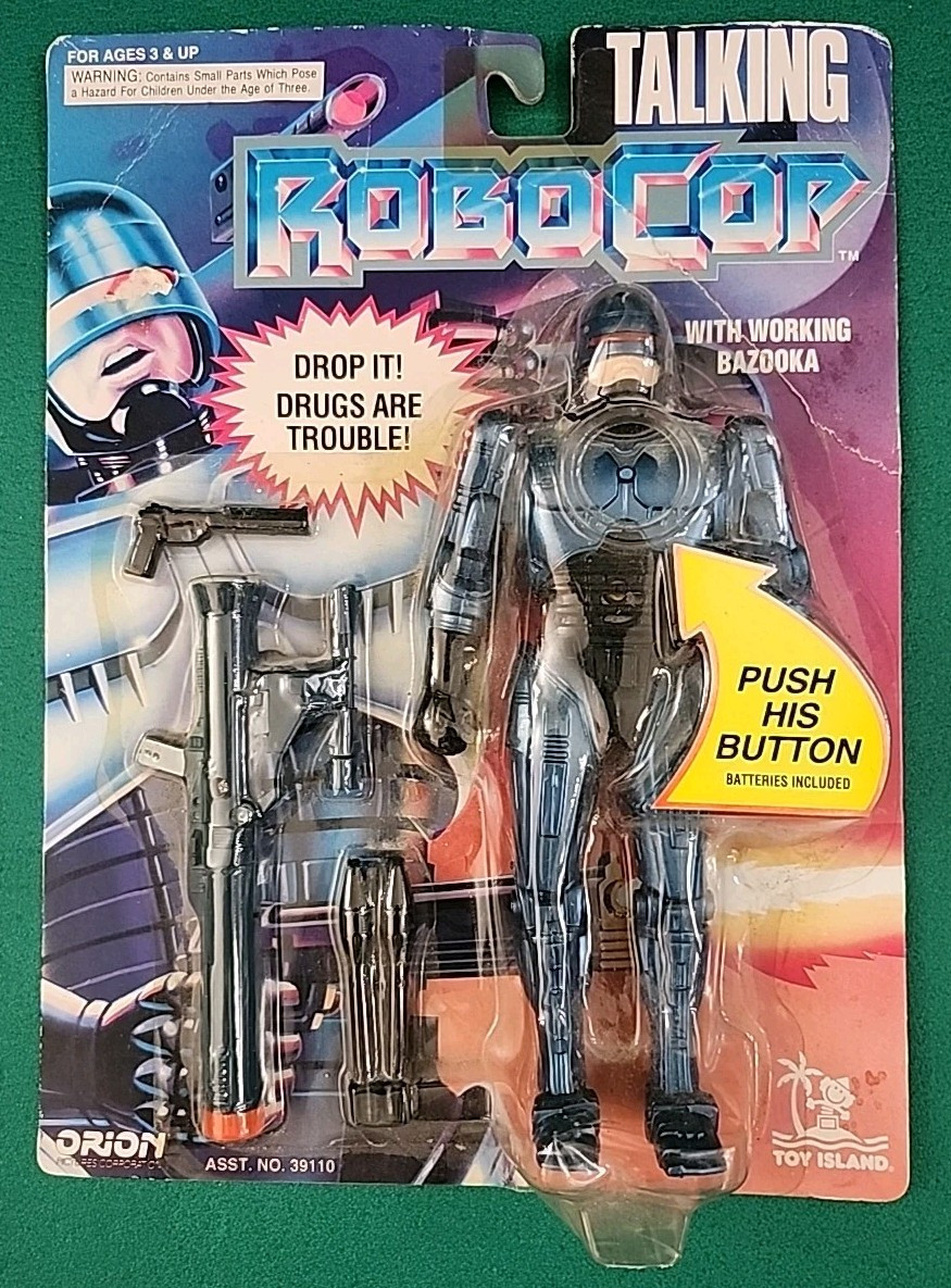 Talking Robocop ACTION FIGURE with working Bazooka (by Toy Island) NOS, Works