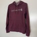 Carhartt Force Extremes Hoodie Hooded Sweatshirt Burgundy Gray Logo Women’s XS