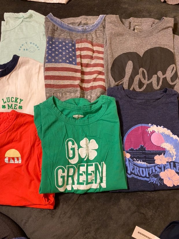 Lot of 36 Ladies Short Sleeve Tops size