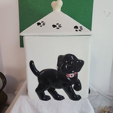Big Sky Carvers Canine Cookie/treat Jar Phyllis Driscoll Black Lab 11 Tall