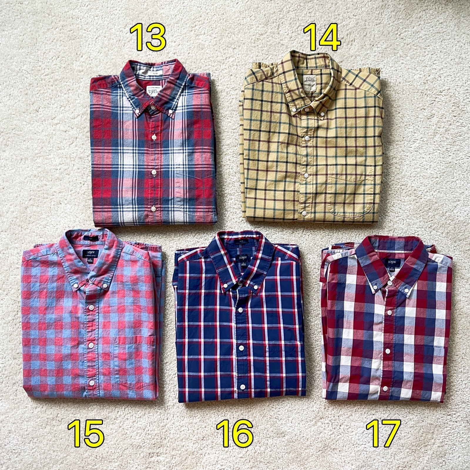 J. Crew Men’s Slim Shirt Bundle