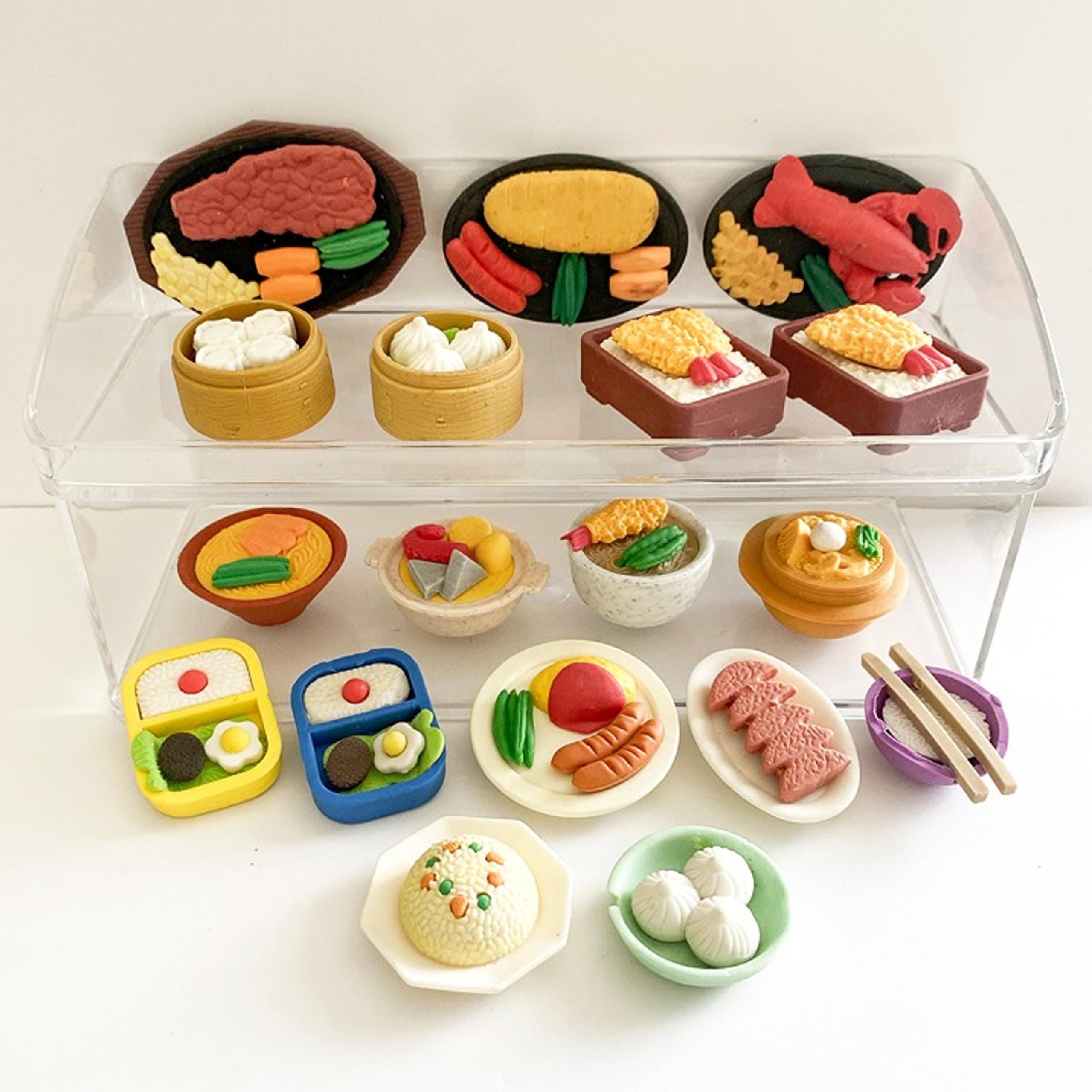 Lot of Mini Cuisine Themed Erasers | Iwako & Similar Styles