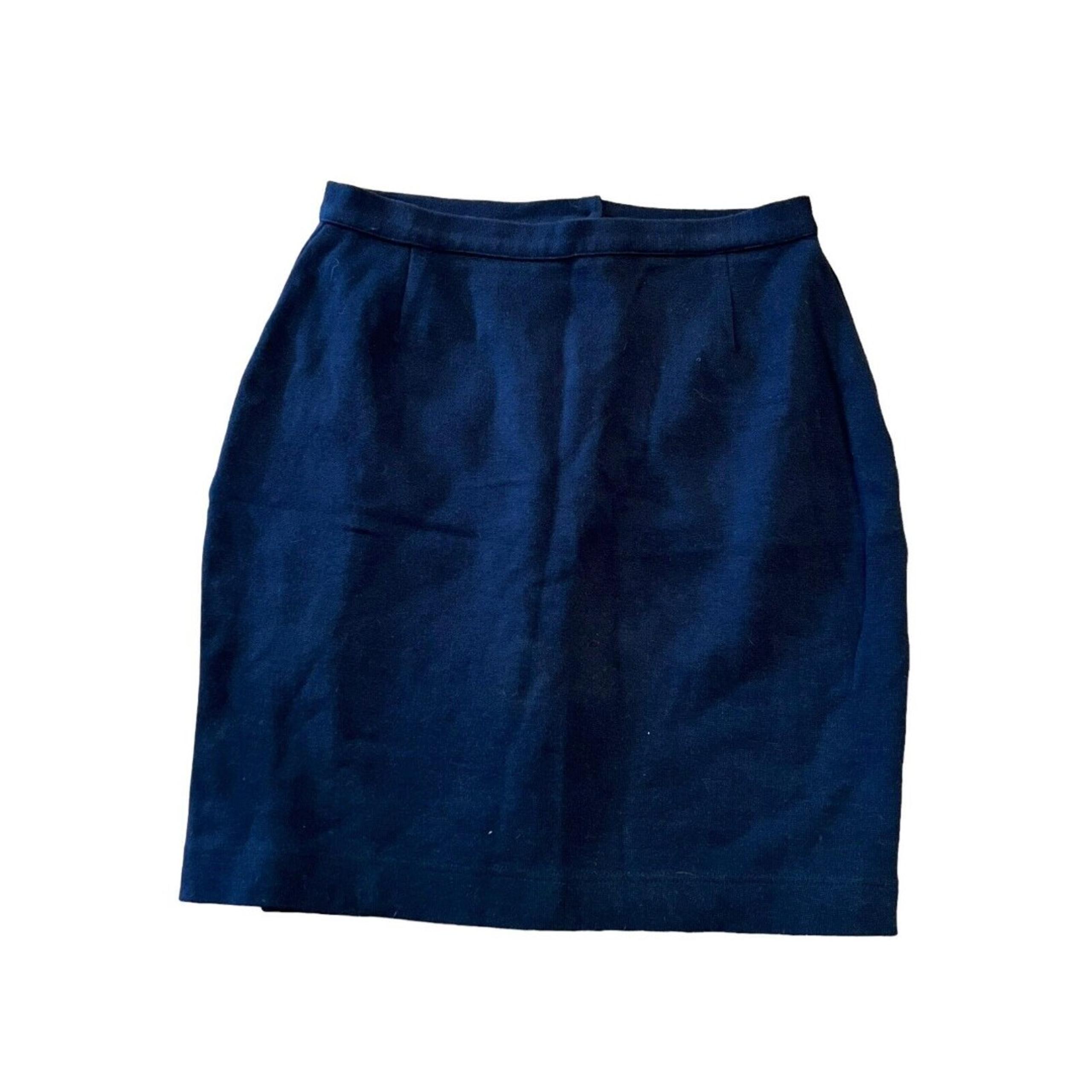 Vintage 1980s Brass Plum Nordstrom mini skirt Small Black Cotton Spandex Pencil