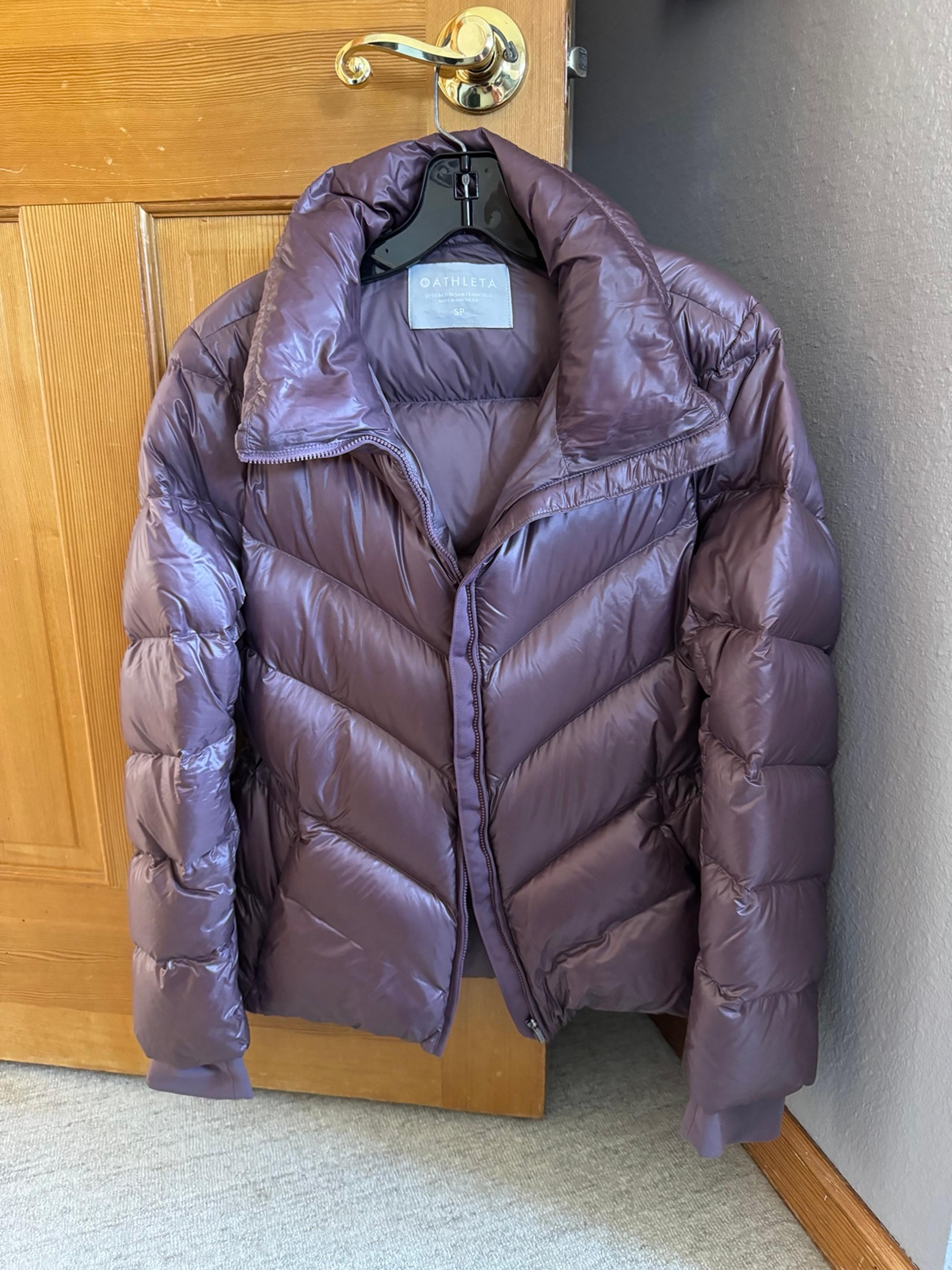 Athleta purple puffer Jacket size small