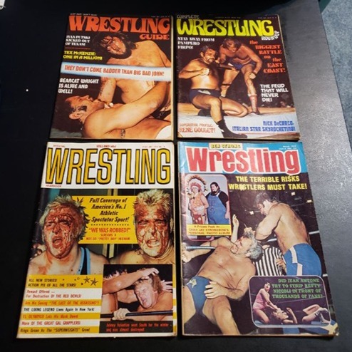 Wrestling Magazine lot of 4 from 1974