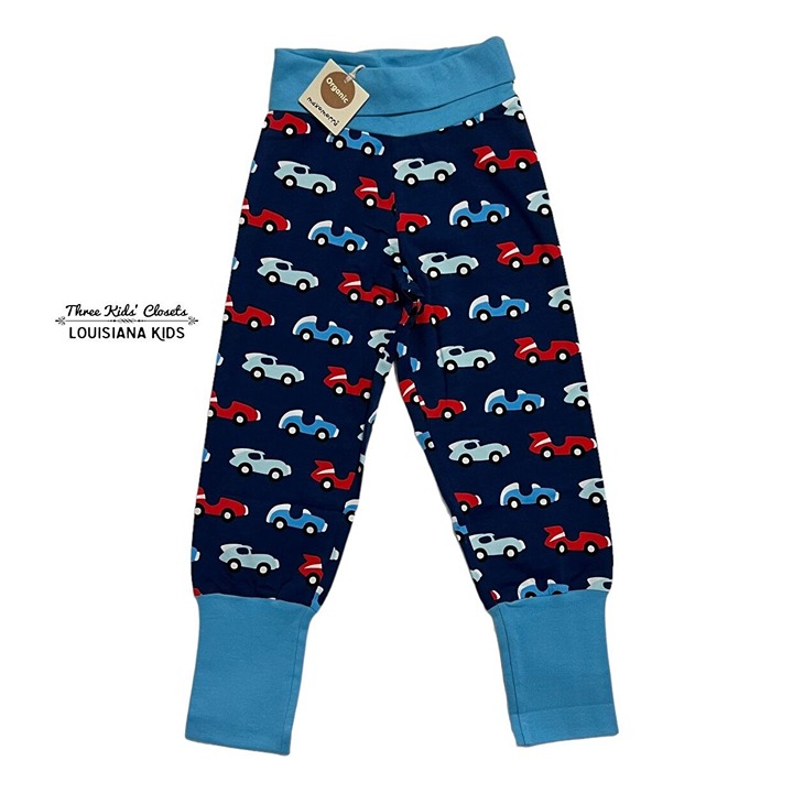 NEW Maxomorra 5-6Y Organic Car Racecar Rib Jogger Pants