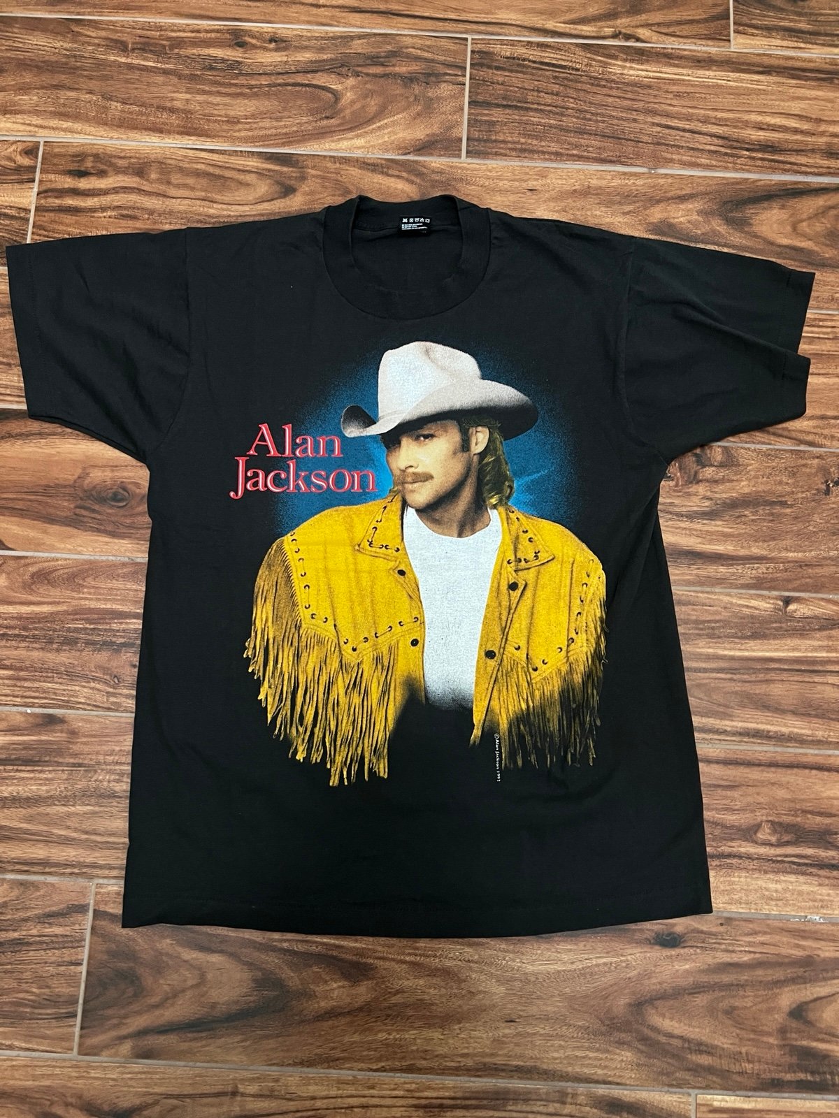 Vintage 1993 Alan Jackson A lot about livin' single stitch Double Sided T Shirt