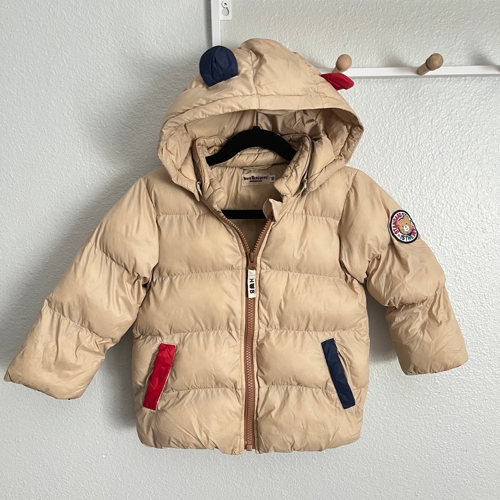 MikiHouse HOT BISCUITS Beary Down-like Puffer Jacket