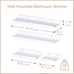 Floating Shelves Set of 4, Wall Mounted Shelves with Lips for Storage