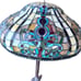 Dale Tiffany Style Stained Glass 30” Table Lamp Multicolor Vintage
