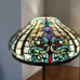 Dale Tiffany Style Stained Glass 30” Table Lamp Multicolor Vintage