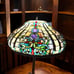 Dale Tiffany Style Stained Glass 30” Table Lamp Multicolor Vintage