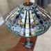 Dale Tiffany Style Stained Glass 30” Table Lamp Multicolor Vintage