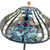 Dale Tiffany Style Stained Glass 30” Table Lamp Multicolor Vintage