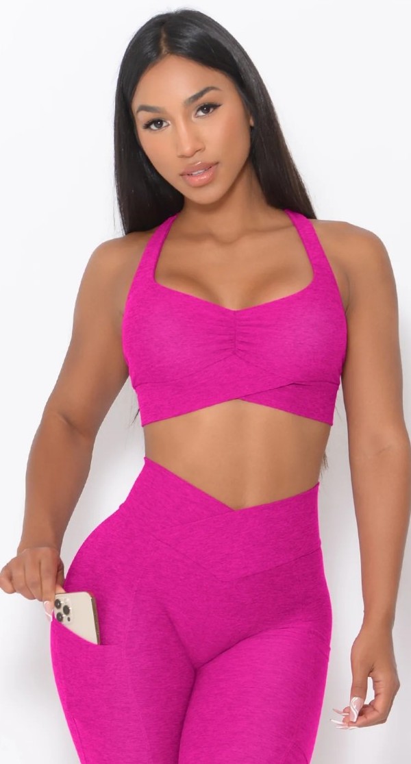 Bombshell Sportswear Knockout Sports Bra Blush Limited