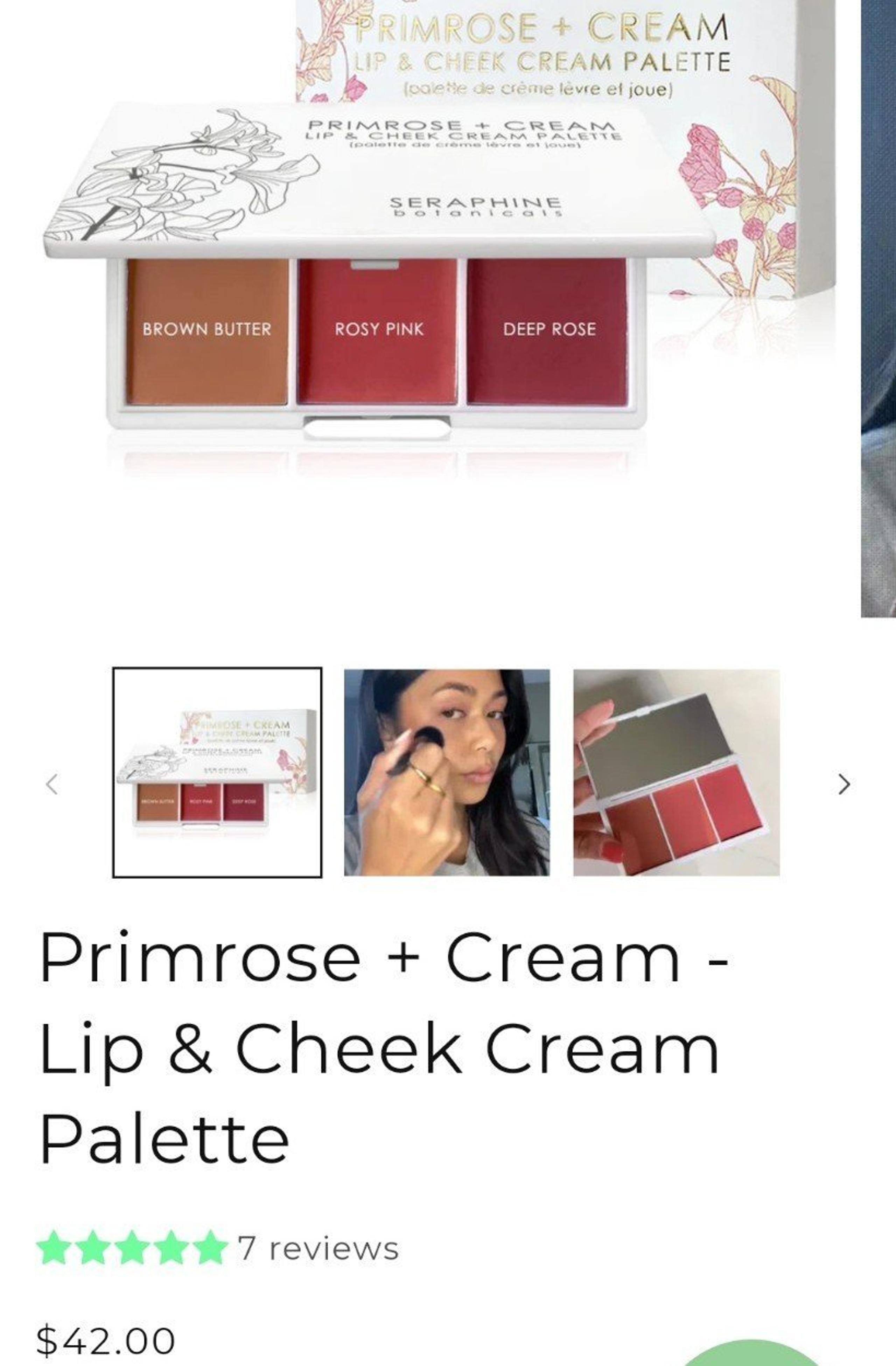Lip and cheek cream palette